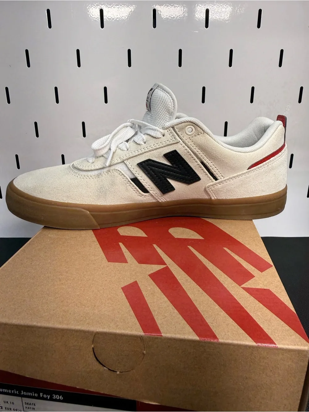 New Balance Numeric 306 Men’s White and Gum Skate Sneakers